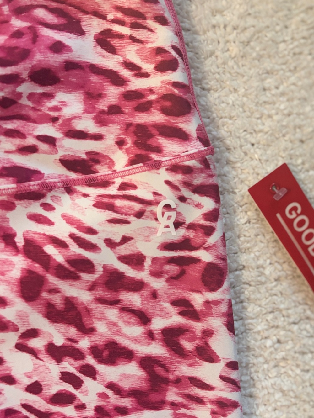 Good American Active Wear Women’s Magenta Leopard-Print - Picture 4 of 8